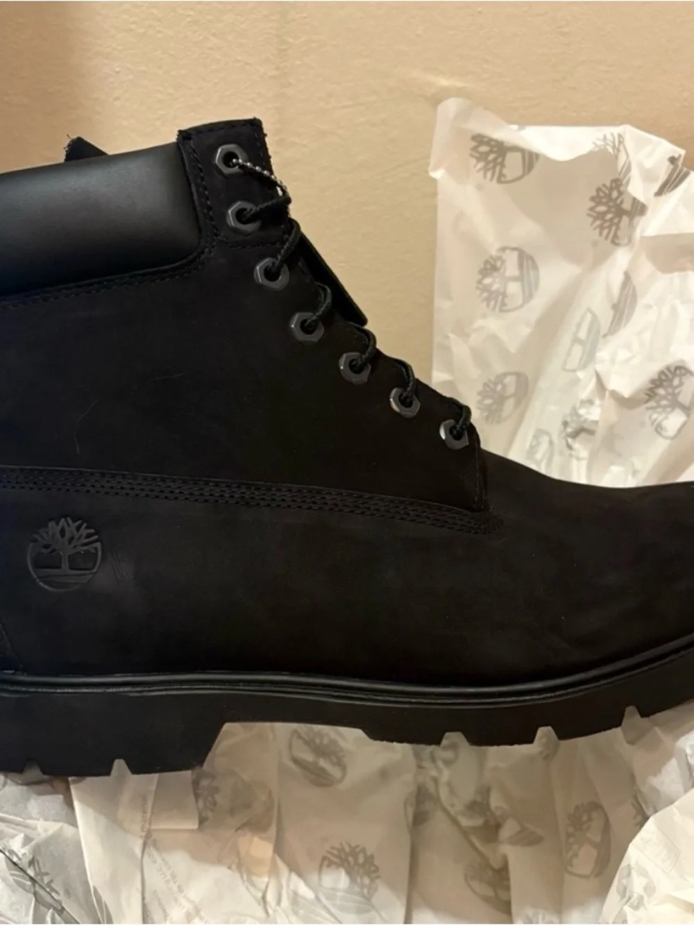 Timberland Men's Black Lace-Up Work Boots